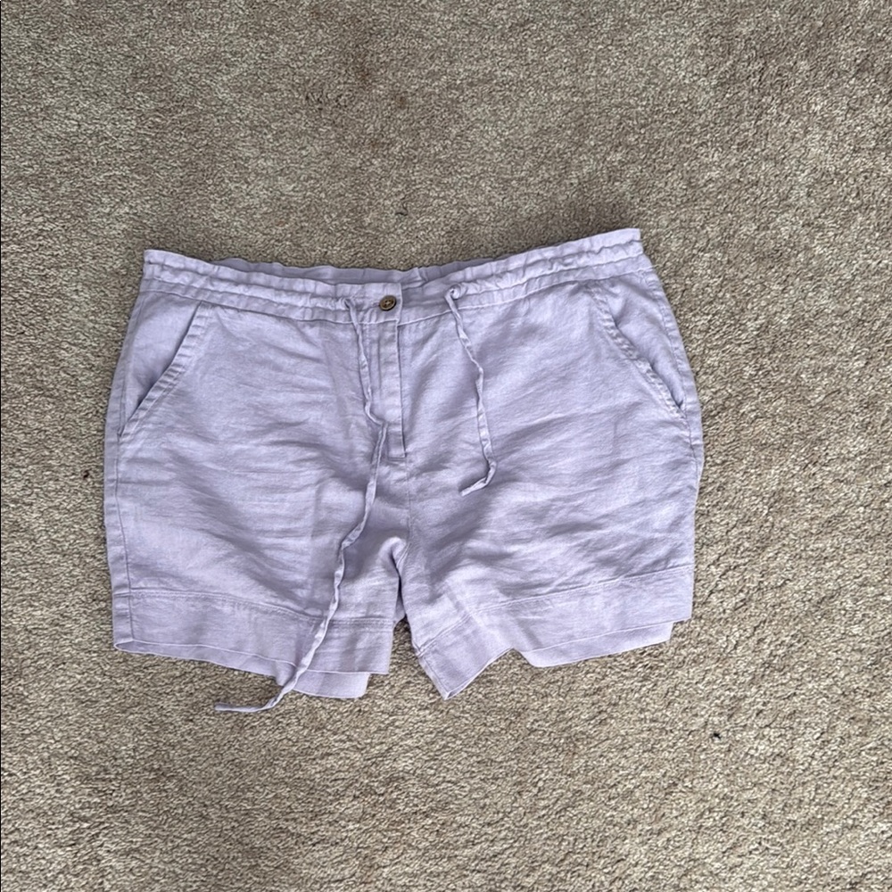 Charlie Paige Lavender Linen Shorts